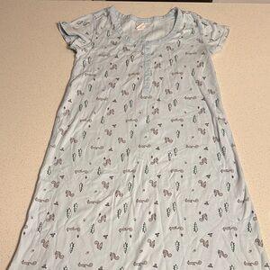 Adult Pajamas - Light Blue with Squirrel Print